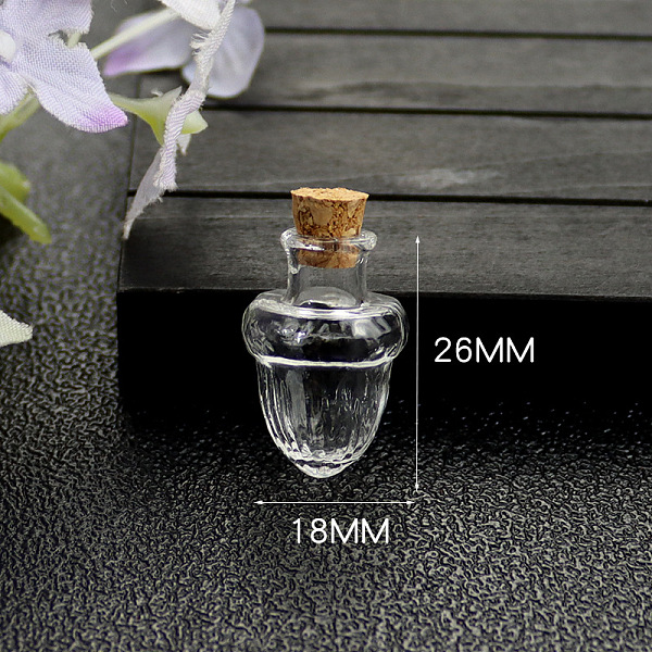PandaHall Clear Glass Bead Containers, with Cork, Wishing Bottle, Acorn, 1.8x2.6cm Glass Acorn Clear
PandaHall Clear Glass Bead Containers, with Cork, Wishing Bottle, Acorn, 1.8x2.6cm Glass Acorn Clear