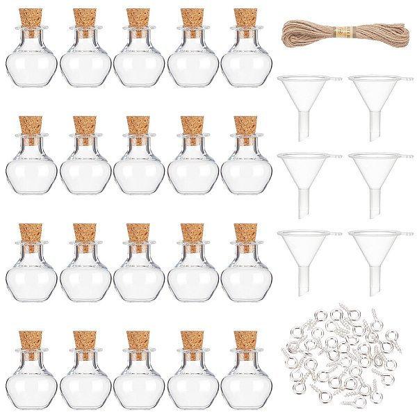 PandaHall DICOSMETIC DIY Apple Shape Wish Bottle Pendant Decorations Making Kit, Including Glass Empty Wishing Bottles with Cork & Iron Peg..., Clear 
PandaHall DICOSMETIC DIY Apple Shape Wish Bottle Pendant Decorations Making Kit, Including Glass Empty Wishing Bottles with Cork & Iron Peg..., Clear