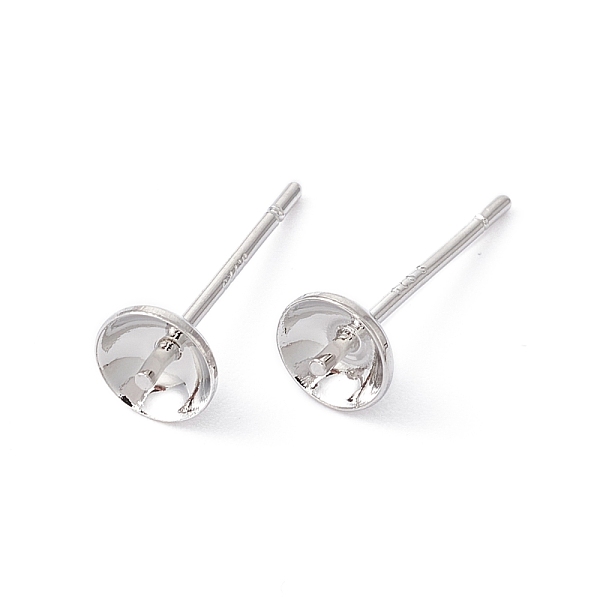 PandaHall Rack Plating Brass Stud Earring Findings, with 925 Silver Pin, for Half Drilled Beads, Long-Lasting Plated, Cadmium Free & Lead...
PandaHall Rack Plating Brass Stud Earring Findings, with 925 Silver Pin, for Half Drilled Beads, Long-Lasting Plated, Cadmium Free & Lead...
