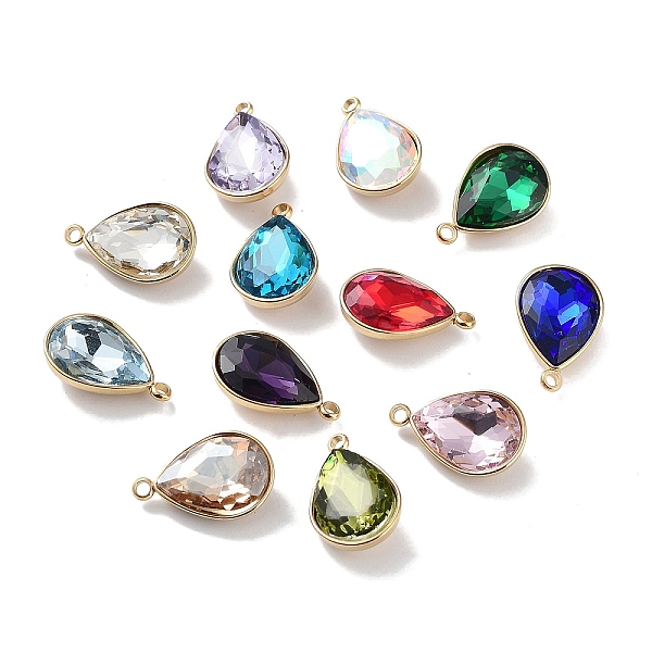 PandaHall Faceted Glass Pendants, with Ion Plating(IP) Golden 304 Stainless Steel Findings, Mixed Color, Teardrop, 18x11.5x6mm, Hole: 1.6mm..., Multicolor
PandaHall Faceted Glass Pendants, with Ion Plating(IP) Golden 304 Stainless Steel Findings, Mixed Color, Teardrop, 18x11.5x6mm, Hole: 1.6mm..., Multicolor