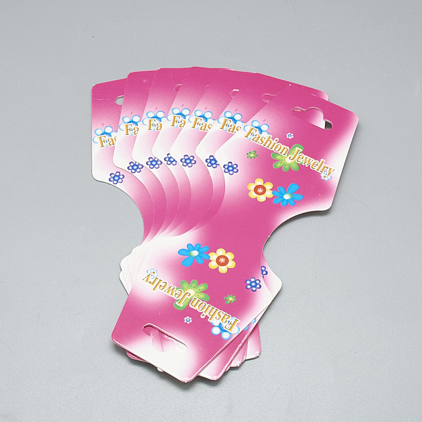 PandaHall Cardboard Necklace & Bracelet Display Cards, Flower Pattern, Camellia, 14.5x5.5cm Paper Trapezoid Pink
PandaHall Cardboard Necklace & Bracelet Display Cards, Flower Pattern, Camellia, 14.5x5.5cm Paper Trapezoid Pink
