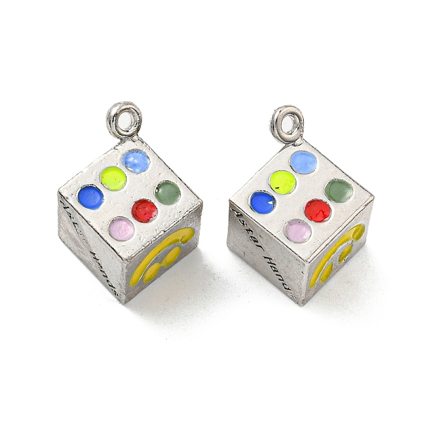PandaHall Alloy Enamel Pendants, Long-Lasting Plated, Lead Free & Cadmium Free, Dice with Smile Face Charm, Antique Silver, 26x18x13mm, Hole...
PandaHall Alloy Enamel Pendants, Long-Lasting Plated, Lead Free & Cadmium Free, Dice with Smile Face Charm, Antique Silver, 26x18x13mm, Hole...