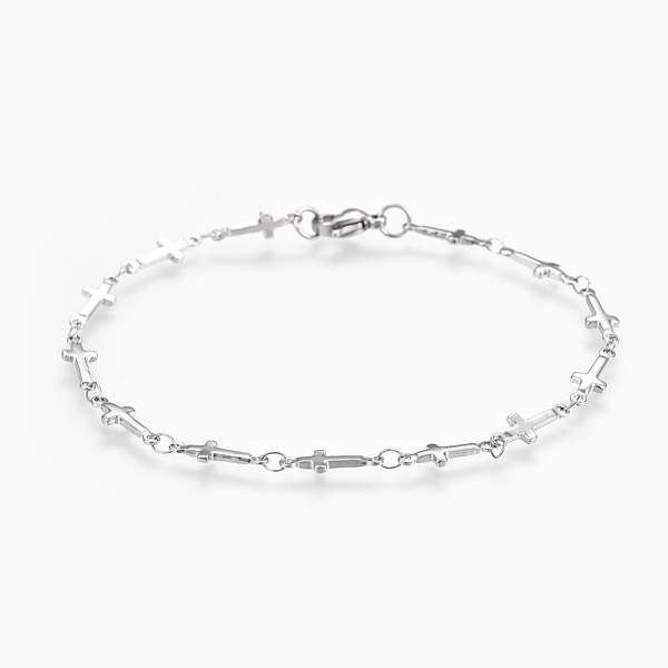 PandaHall 304 Stainless Steel Link Chain Bracelets, with Lobster Claw Clasps, Cross, Stainless Steel Color, 8-1/2 inch(21.5cm) 304 Stainless...
PandaHall 304 Stainless Steel Link Chain Bracelets, with Lobster Claw Clasps, Cross, Stainless Steel Color, 8-1/2 inch(21.5cm) 304 Stainless...