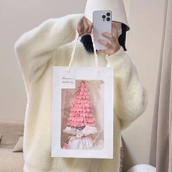 PandaHall Rectangle Kraft Paper Bags, with Handles, for Gift Shopping Bags, with Greeting Card and Clear Window, White, 10x15x20cm Paper...
PandaHall Rectangle Kraft Paper Bags, with Handles, for Gift Shopping Bags, with Greeting Card and Clear Window, White, 10x15x20cm Paper...