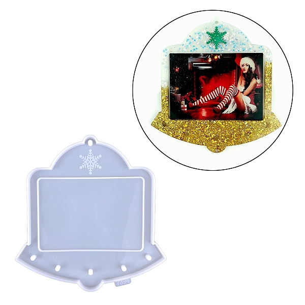 PandaHall Christmas' Theme DIY Picture Frame Silicone Molds, Resin Casting Molds, For UV Resin, Epoxy Resin Craft Making, Bell, White...
PandaHall Christmas' Theme DIY Picture Frame Silicone Molds, Resin Casting Molds, For UV Resin, Epoxy Resin Craft Making, Bell, White...