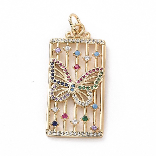PandaHall Brass Micro Pave Colorful Cubic Zirconia Pendants, Real 18K Gold Plated, with Jump Ring, Rectangle Charms, Butterfly, 40.5x19x2mm...
PandaHall Brass Micro Pave Colorful Cubic Zirconia Pendants, Real 18K Gold Plated, with Jump Ring, Rectangle Charms, Butterfly, 40.5x19x2mm...