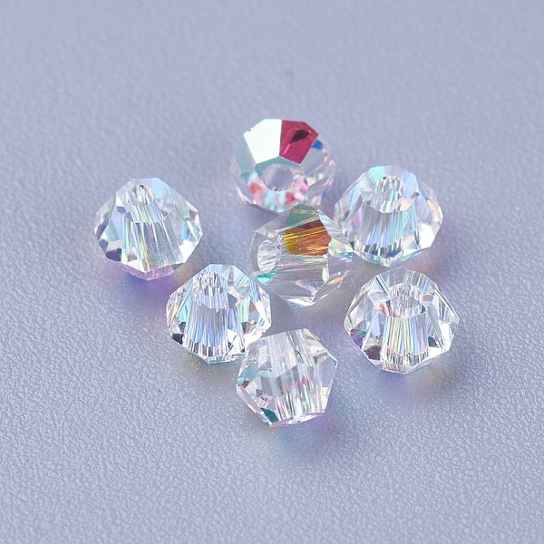 PandaHall K9 Glass Beads, Faceted, Bicone, Crystal AB, 3x3mm, Hole: 0.8mm Glass Bicone Clear
PandaHall K9 Glass Beads, Faceted, Bicone, Crystal AB, 3x3mm, Hole: 0.8mm Glass Bicone Clear