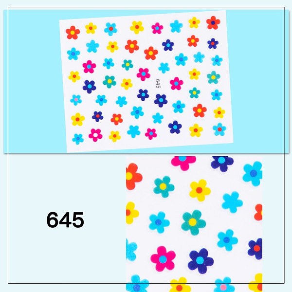 PandaHall Nail Art Stickers, Self-adhesive, For Nail Tips Decorations, Flower Pattern, Colorful, 10x8cm Paper Flower
PandaHall Nail Art Stickers, Self-adhesive, For Nail Tips Decorations, Flower Pattern, Colorful, 10x8cm Paper Flower