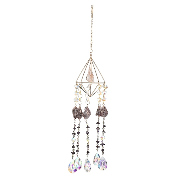 PandaHall Rough Raw Natural Amethyst Wind Chime, with Glass Beads and Iron Findings, Rhombus, Golden, 456mm Amethyst Rhombus
PandaHall Rough Raw Natural Amethyst Wind Chime, with Glass Beads and Iron Findings, Rhombus, Golden, 456mm Amethyst Rhombus