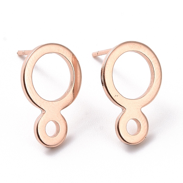 PandaHall 201 Stainless Steel Stud Earring Findings, with Horizontal Loop and 316 Stainless Steel Pin, Ring, Real Rose Gold Plated, 14x9.5mm...
PandaHall 201 Stainless Steel Stud Earring Findings, with Horizontal Loop and 316 Stainless Steel Pin, Ring, Real Rose Gold Plated, 14x9.5mm...