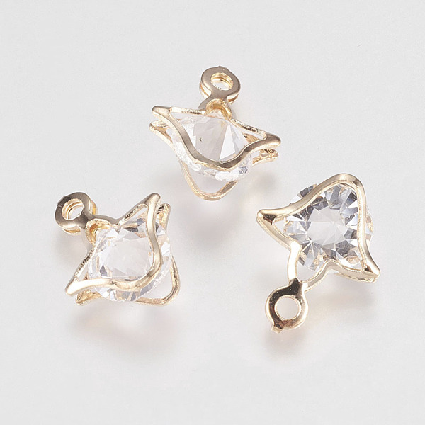 PandaHall Glass Rhinestone Pendants, with Iron Findings, Flower, Golden, 15.5x12x7mm, Hole: 1.5mm Iron+Glass Flower
PandaHall Glass Rhinestone Pendants, with Iron Findings, Flower, Golden, 15.5x12x7mm, Hole: 1.5mm Iron+Glass Flower