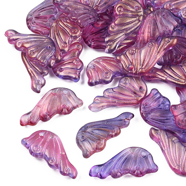 PandaHall Transparent Spray Painted Glass Pendants, with Glitter Powder, Butterfly Wings, Medium Purple, 24x12.5x4mm, Hole: 1.4mm Glass Wing..., Pink
PandaHall Transparent Spray Painted Glass Pendants, with Glitter Powder, Butterfly Wings, Medium Purple, 24x12.5x4mm, Hole: 1.4mm Glass Wing..., Pink
