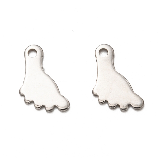 PandaHall 201 Stainless Steel Charms, Laser Cut, Foot, Stainless Steel Color, 13.5x8.5x1mm, Hole: 1.4mm 201 Stainless Steel Body
PandaHall 201 Stainless Steel Charms, Laser Cut, Foot, Stainless Steel Color, 13.5x8.5x1mm, Hole: 1.4mm 201 Stainless Steel Body