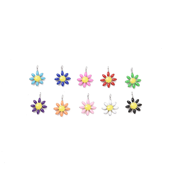 PandaHall 304 Stainless Steel Charms, with Enamel, Mixed Color, Flower, Stainless Steel Color, 10x7.5x2mm, Hole: 1mm Stainless Steel+Enamel..., Multicolor
PandaHall 304 Stainless Steel Charms, with Enamel, Mixed Color, Flower, Stainless Steel Color, 10x7.5x2mm, Hole: 1mm Stainless Steel+Enamel..., Multicolor