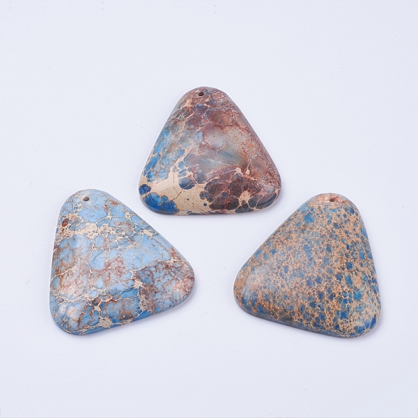 PandaHall Natural Regalite/Imperial Jasper/Sea Sediment Jasper Big Pendants, Dyed, Triangle, 46x51x8.5~9mm, Hole: 2mm Imperial Jasper...
PandaHall Natural Regalite/Imperial Jasper/Sea Sediment Jasper Big Pendants, Dyed, Triangle, 46x51x8.5~9mm, Hole: 2mm Imperial Jasper...