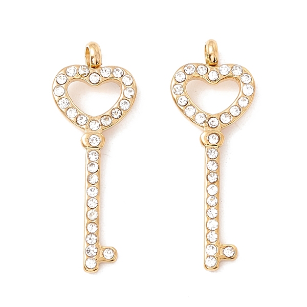 PandaHall Ion Plating(IP) 304 Stainless Steel Pendants, with Crystal Glass Drill, Key, Golden, 30x11x4mm, Hole: 2.4mm 304 Stainless Steel..., Clear
PandaHall Ion Plating(IP) 304 Stainless Steel Pendants, with Crystal Glass Drill, Key, Golden, 30x11x4mm, Hole: 2.4mm 304 Stainless Steel..., Clear