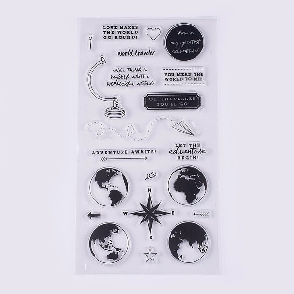 PandaHall Silicone Stamps, for DIY Scrapbooking, Photo Album Decorative, Cards Making, Globe Theme, Clear, 9~52x5~83mm Silicone Clear
PandaHall Silicone Stamps, for DIY Scrapbooking, Photo Album Decorative, Cards Making, Globe Theme, Clear, 9~52x5~83mm Silicone Clear