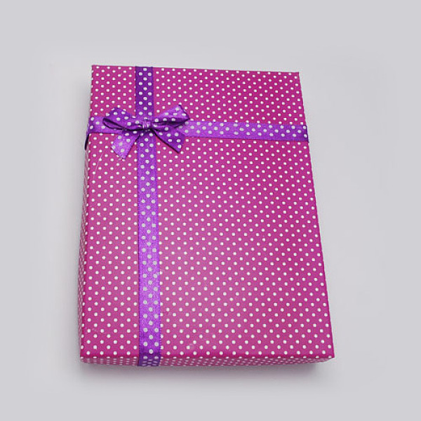 PandaHall Jewelry Cardboard Boxes with Bowknot and Sponge Inside, Rectangle, Purple, 160x120x30mm, Inner size: 155x115mm Paper Rectangle...
PandaHall Jewelry Cardboard Boxes with Bowknot and Sponge Inside, Rectangle, Purple, 160x120x30mm, Inner size: 155x115mm Paper Rectangle...