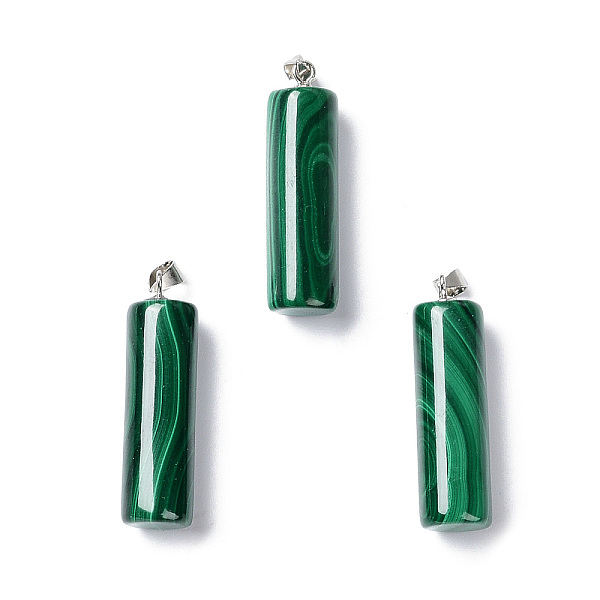 PandaHall Natural Malachite Pendants, Column Charms, with Silver Plated 925 Sterling Silver Snap on Bails, 28.5x8mm, Hole: 2.5x4mm...
PandaHall Natural Malachite Pendants, Column Charms, with Silver Plated 925 Sterling Silver Snap on Bails, 28.5x8mm, Hole: 2.5x4mm...