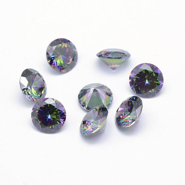 PandaHall Cubic Zirconia Pointed Back Cabochons, Grade A, Faceted, Diamond, Colorful, 2.5x1.7mm Cubic Zirconia Diamond
PandaHall Cubic Zirconia Pointed Back Cabochons, Grade A, Faceted, Diamond, Colorful, 2.5x1.7mm Cubic Zirconia Diamond