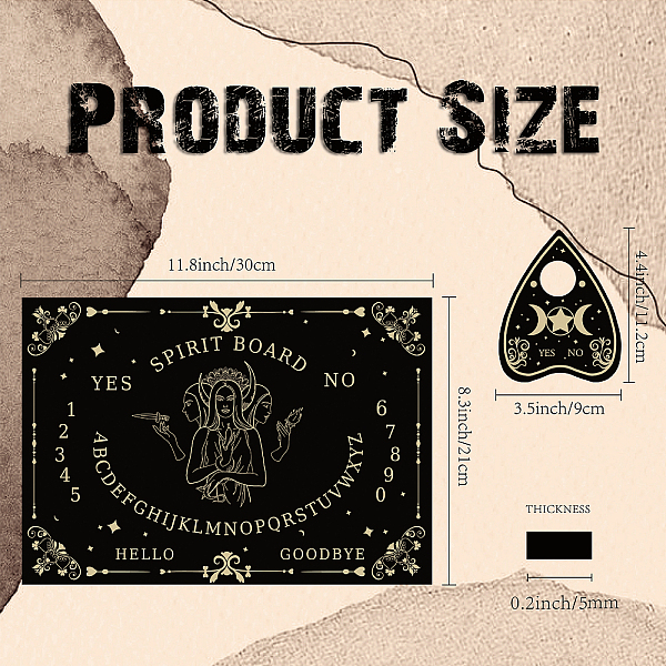 PandaHall CREATCABIN Wooden Talking Ouija Boards Pendulum Board with Planchette Black Dowsing Divination Wood Spirit Board Game Kit Spirit...
PandaHall CREATCABIN Wooden Talking Ouija Boards Pendulum Board with Planchette Black Dowsing Divination Wood Spirit Board Game Kit Spirit...
