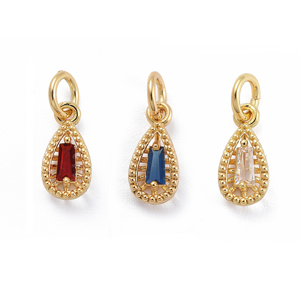PandaHall Brass Micro Pave Cubic Zirconia Pendants, with Jump Ring, Teardrop, Golden, Mixed Color, 11x5x3mm, Hole: 3mm Brass+Cubic Zirconia..., Multicolor
PandaHall Brass Micro Pave Cubic Zirconia Pendants, with Jump Ring, Teardrop, Golden, Mixed Color, 11x5x3mm, Hole: 3mm Brass+Cubic Zirconia..., Multicolor