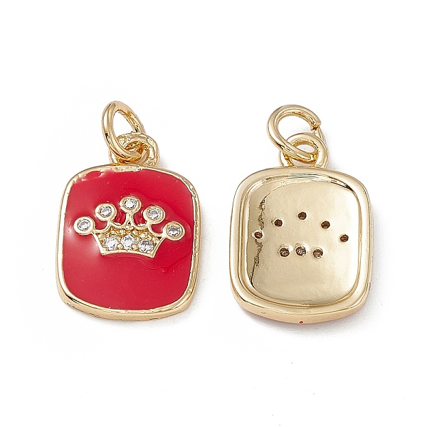 PandaHall Brass Micro Pave Cubic Zirconia Enamel Pendants, with Jump Ring, Real 18K Gold Plated, Rectangle with Crown Pattern Charm..., Red
PandaHall Brass Micro Pave Cubic Zirconia Enamel Pendants, with Jump Ring, Real 18K Gold Plated, Rectangle with Crown Pattern Charm..., Red