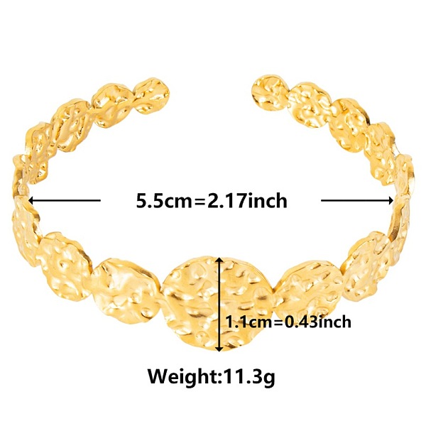 PandaHall Vintage Hammered Flat Round 304 Stainless Steel Cuff Bangles for Women Stainless Steel
PandaHall Vintage Hammered Flat Round 304 Stainless Steel Cuff Bangles for Women Stainless Steel