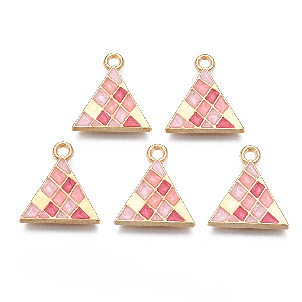 PandaHall Alloy Enamel Pendants, Cadmium Free & Lead Free, Light Gold, Triangle, Pink, 17x15x1.5mm, Hole: 1.8mm Alloy+Enamel Triangle Pink
PandaHall Alloy Enamel Pendants, Cadmium Free & Lead Free, Light Gold, Triangle, Pink, 17x15x1.5mm, Hole: 1.8mm Alloy+Enamel Triangle Pink
