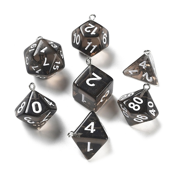 PandaHall 7Pcs 7 Styles Transparent Resin Polyhedral Dice Pendants Set, Multi-Sided Dice Charms with Platinum Plated Iron Loops, Mixed..., Black
PandaHall 7Pcs 7 Styles Transparent Resin Polyhedral Dice Pendants Set, Multi-Sided Dice Charms with Platinum Plated Iron Loops, Mixed..., Black