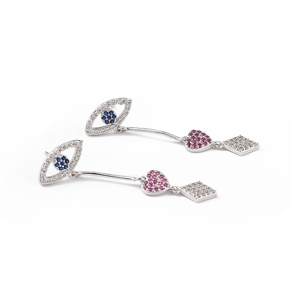 PandaHall Colorful Cubic Zirconia Heart Eye Dangle Stud Earrings, Brass Jewelry for Women, Long-Lasting Plated, Lead Free & Cadmium Free...
PandaHall Colorful Cubic Zirconia Heart Eye Dangle Stud Earrings, Brass Jewelry for Women, Long-Lasting Plated, Lead Free & Cadmium Free...