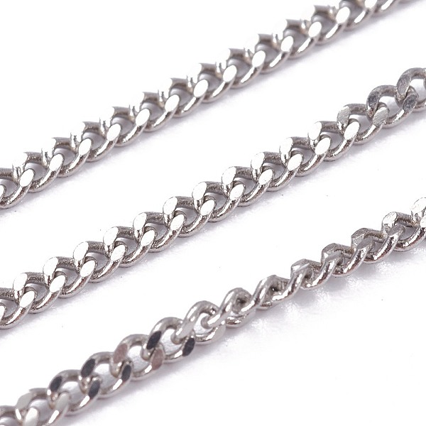 PandaHall 304 Stainless Steel Curb Chains, Soldered, with Spool, Stainless Steel Color, 2.4x1.9x0.9mm, about 65.61 Feet(20m)/roll 304...
PandaHall 304 Stainless Steel Curb Chains, Soldered, with Spool, Stainless Steel Color, 2.4x1.9x0.9mm, about 65.61 Feet(20m)/roll 304...