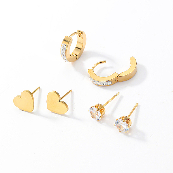 PandaHall Random Style Stainless Steel Huggie Hoop Earring & Stud Earring Sets, Jewelry for Women, Real 18K Gold Plated, Heart, 7~10x7~10mm...
PandaHall Random Style Stainless Steel Huggie Hoop Earring & Stud Earring Sets, Jewelry for Women, Real 18K Gold Plated, Heart, 7~10x7~10mm...