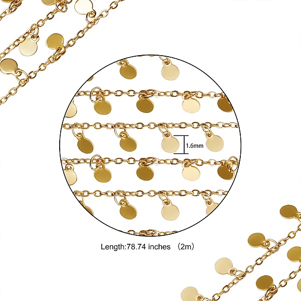 PandaHall 2M Brass Cable Chains, with Charms, Soldered, Long-Lasting Plated, Flat Round, Real 18K Gold Plated, 1.6x2x0.4mm, 2m/box Brass
PandaHall 2M Brass Cable Chains, with Charms, Soldered, Long-Lasting Plated, Flat Round, Real 18K Gold Plated, 1.6x2x0.4mm, 2m/box Brass