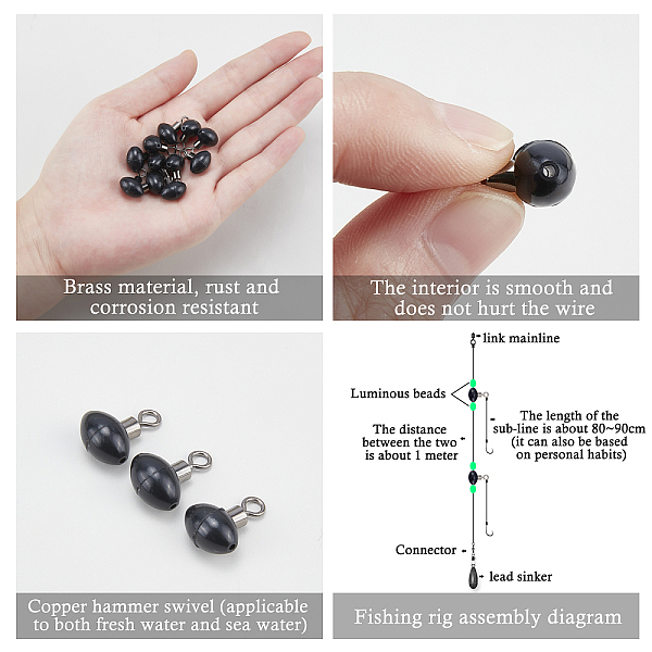 PandaHall SUPERFINDINGS 50Pcs Fishing Rolling Swivel Slider Bead 16x12mm Fish Pulley Line Connectors Fishing Tackle Line Connector Fishing..., Black
PandaHall SUPERFINDINGS 50Pcs Fishing Rolling Swivel Slider Bead 16x12mm Fish Pulley Line Connectors Fishing Tackle Line Connector Fishing..., Black