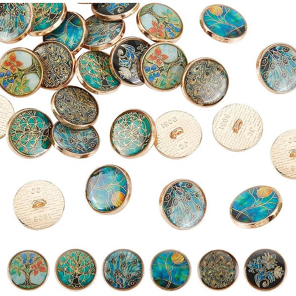 PandaHall OLYCRAFT 24Pcs 6 Styles Alloy Enamel Shank Buttons Tree Theme Metal Blazer Buttons 18mm Green Gold Vintage Shank Buttons Round..., Multicolor
PandaHall OLYCRAFT 24Pcs 6 Styles Alloy Enamel Shank Buttons Tree Theme Metal Blazer Buttons 18mm Green Gold Vintage Shank Buttons Round..., Multicolor