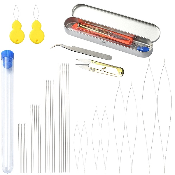 PandaHall DIY Jewelry Tools Kits, Including Steel Beading Needles, Big Eye Beading Needle, Plastic Needle Threaders, Tinplate Box, OPP..., Multicolor
PandaHall DIY Jewelry Tools Kits, Including Steel Beading Needles, Big Eye Beading Needle, Plastic Needle Threaders, Tinplate Box, OPP..., Multicolor