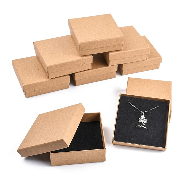 PandaHall Cardboard Jewelry Boxes, for Ring, Square, Tan, 9x9x3cm Paper Square Orange
PandaHall Cardboard Jewelry Boxes, for Ring, Square, Tan, 9x9x3cm Paper Square Orange