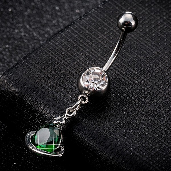 PandaHall Piercing Jewelry, Brass Cubic Zirconia Navel Ring, Belly Rings, with 304 Stainless Steel Bar, Cadmium Free & Lead Free, Planet..., Green
PandaHall Piercing Jewelry, Brass Cubic Zirconia Navel Ring, Belly Rings, with 304 Stainless Steel Bar, Cadmium Free & Lead Free, Planet..., Green