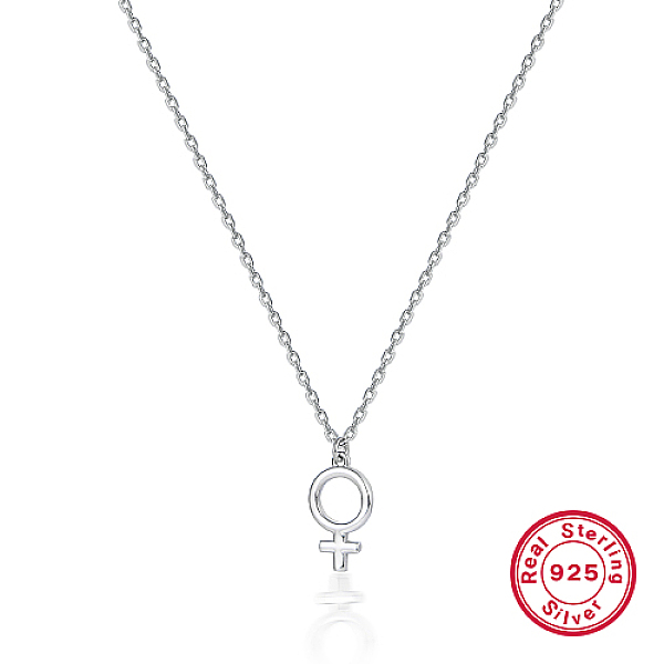 PandaHall 925 Sterling Silver Feminine Symbol Pendant Necklaces for Women, Cable Chains Necklaces, Platinum, 15.35 inch(39cm) Sterling...
PandaHall 925 Sterling Silver Feminine Symbol Pendant Necklaces for Women, Cable Chains Necklaces, Platinum, 15.35 inch(39cm) Sterling...