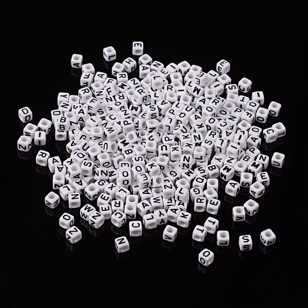 PandaHall Acrylic Letter beads, Cube, 6mm in diameter, about 2600pcs, hole: about 3.2mm, 2600pcs/500g Acrylic Letter White
PandaHall Acrylic Letter beads, Cube, 6mm in diameter, about 2600pcs, hole: about 3.2mm, 2600pcs/500g Acrylic Letter White