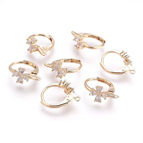 PandaHall Brass Leverback Earring Findings, with Loop, with Rhinestone, Flower, Nickel Free, Crystal, Real 18K Gold Plated, 15x12.5x7mm...
PandaHall Brass Leverback Earring Findings, with Loop, with Rhinestone, Flower, Nickel Free, Crystal, Real 18K Gold Plated, 15x12.5x7mm...