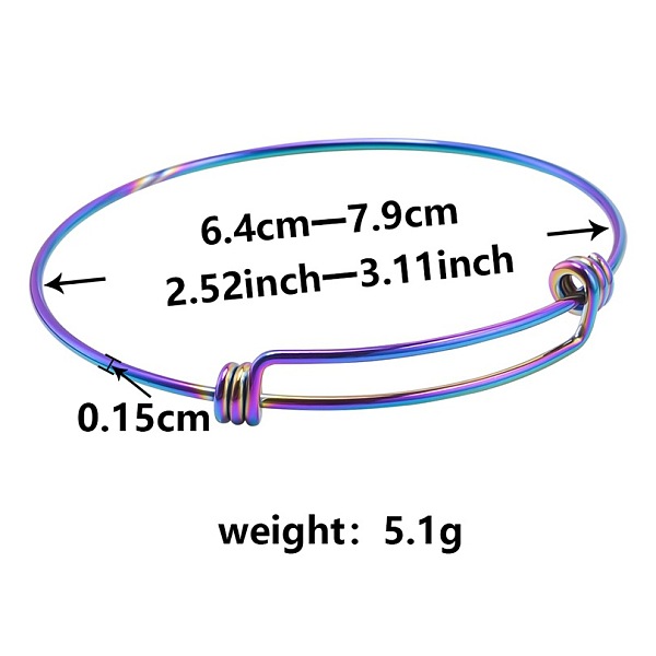 PandaHall Adjustable Expandable 304 Stainless Steel Bangles for Women Stainless Steel
PandaHall Adjustable Expandable 304 Stainless Steel Bangles for Women Stainless Steel