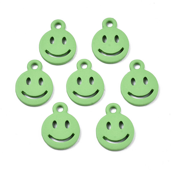 PandaHall Spray Painted Alloy Charms, Cadmium Free & Lead Free, Flat Round with Smiling Face, Lime, 12.5x9.5x1.5mm, Hole: 1.5mm Alloy Flat..., Green
PandaHall Spray Painted Alloy Charms, Cadmium Free & Lead Free, Flat Round with Smiling Face, Lime, 12.5x9.5x1.5mm, Hole: 1.5mm Alloy Flat..., Green