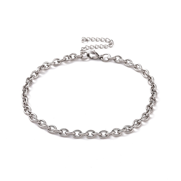 PandaHall 304 Stainless Steel Cable Chain Bracelet for Men Women, Stainless Steel Color, 9-1/4 inch(23.5cm), Link: 6x4.5x1.2mm 304 Stainless...
PandaHall 304 Stainless Steel Cable Chain Bracelet for Men Women, Stainless Steel Color, 9-1/4 inch(23.5cm), Link: 6x4.5x1.2mm 304 Stainless...