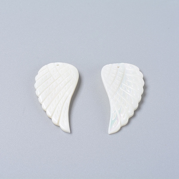 PandaHall Natural Trochid Shell/Trochus Shell Pendants, Wing, 38~41x20~21x1.5~3mm, Hole: 1.2mm, 2pcs/set Trochus Shell Wing
PandaHall Natural Trochid Shell/Trochus Shell Pendants, Wing, 38~41x20~21x1.5~3mm, Hole: 1.2mm, 2pcs/set Trochus Shell Wing