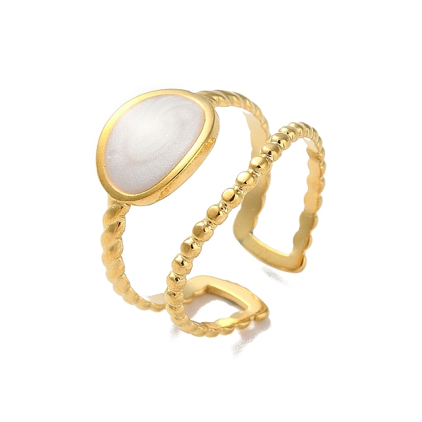 PandaHall 304 Stainless Steel Enamel Cuff Rings, Oval, Real 18K Gold Plated, Adjustable 304 Stainless Steel Oval
PandaHall 304 Stainless Steel Enamel Cuff Rings, Oval, Real 18K Gold Plated, Adjustable 304 Stainless Steel Oval