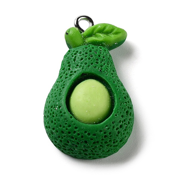 PandaHall Fruits Opaque Resin Pendants, with Platinum Plated Iron Loops, Avocado, 28x17x7.5mm, Hole: 2mm Iron+Resin Avocado Green
PandaHall Fruits Opaque Resin Pendants, with Platinum Plated Iron Loops, Avocado, 28x17x7.5mm, Hole: 2mm Iron+Resin Avocado Green