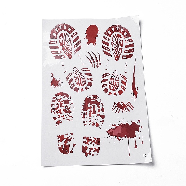 PandaHall Halloween Theme PVC Static Stickers, Waterproof Horrible Static Cling Decals for Window Decoration, Footprint Pattern..., Red
PandaHall Halloween Theme PVC Static Stickers, Waterproof Horrible Static Cling Decals for Window Decoration, Footprint Pattern..., Red