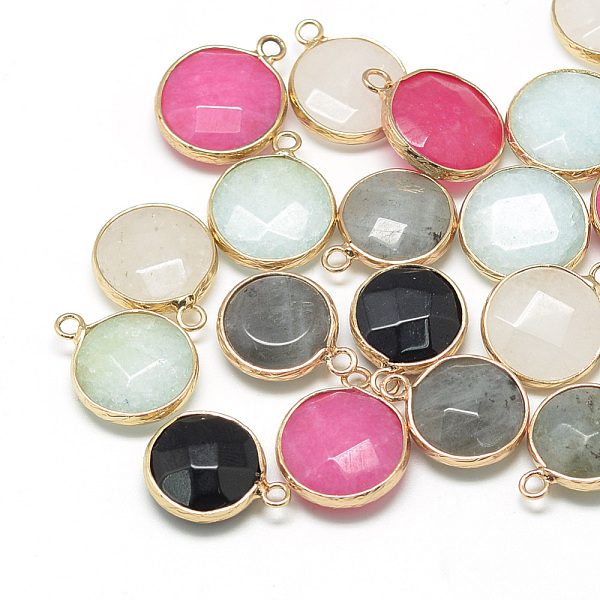 PandaHall Natural & Synthetic Mixed Stone Pendants, with Brass Findings, Faceted, Flat Round, Golden, Mixed Color, 19~21x15~16x6~7mm, Hole..., Multicolor
PandaHall Natural & Synthetic Mixed Stone Pendants, with Brass Findings, Faceted, Flat Round, Golden, Mixed Color, 19~21x15~16x6~7mm, Hole..., Multicolor